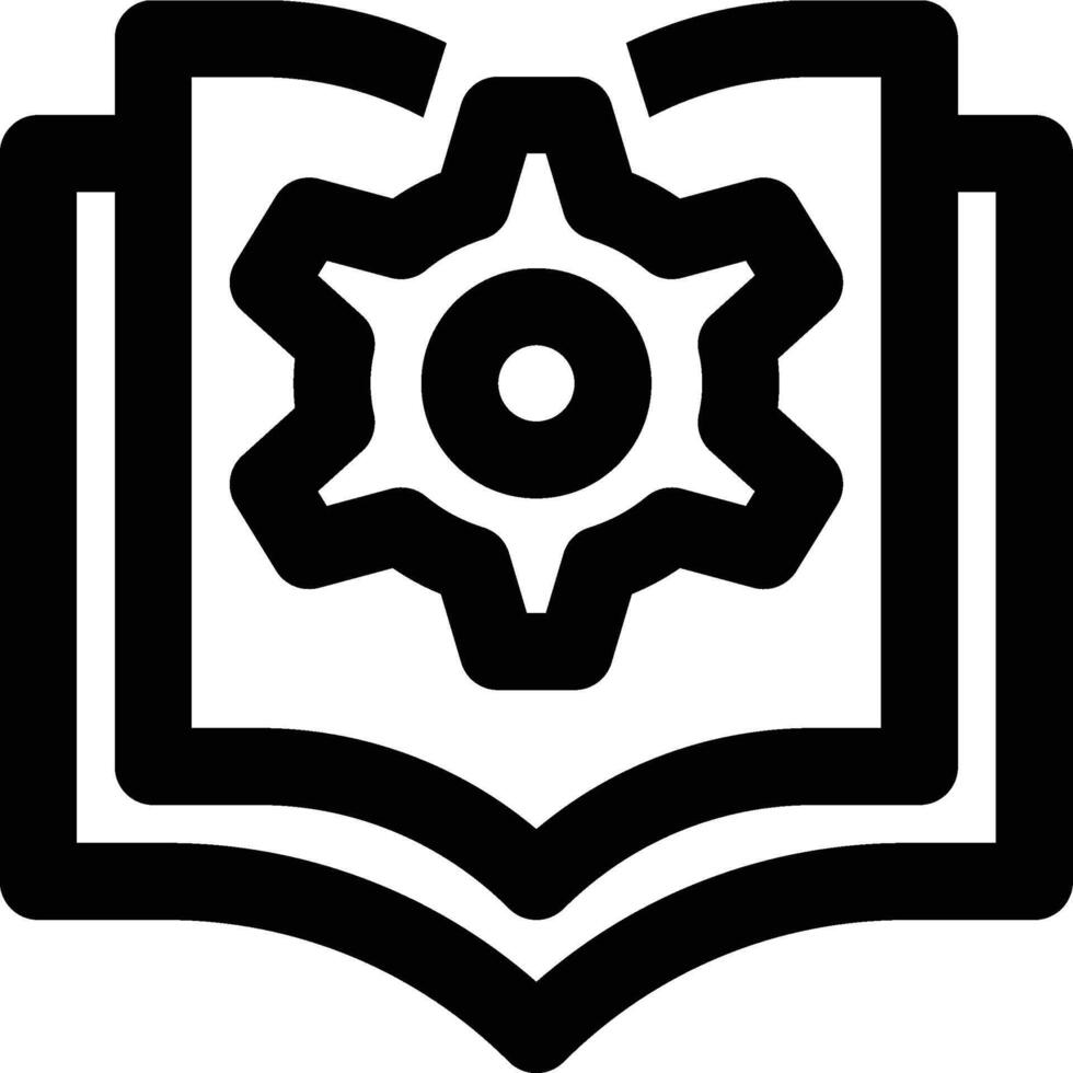 Manual Setting, Manual Guide, Manual Book Outline Icon vector