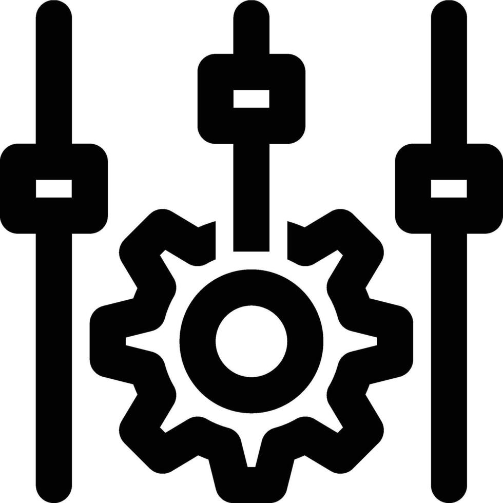 Control, Options, Setting Outline Icon vector