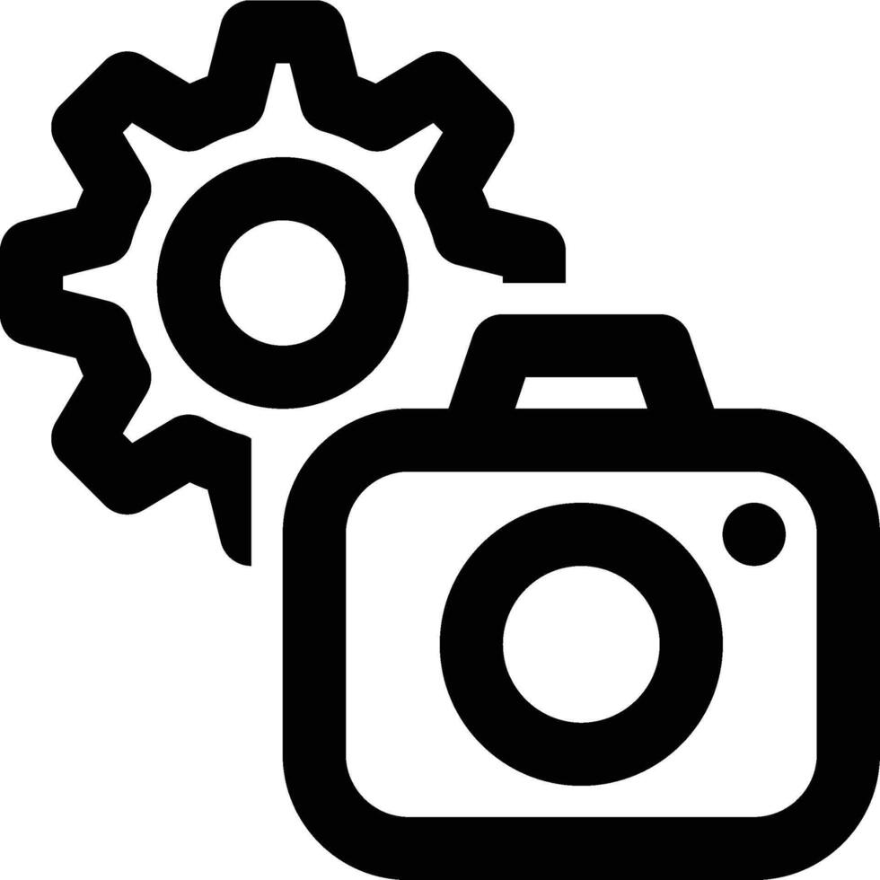 Camera Setting, Camera Setup, Camera Configuration Outline Icon vector