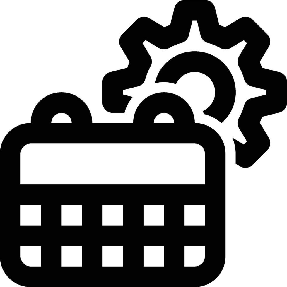 Calendar Setting, Date Setting, Scheduling Outline Icon vector