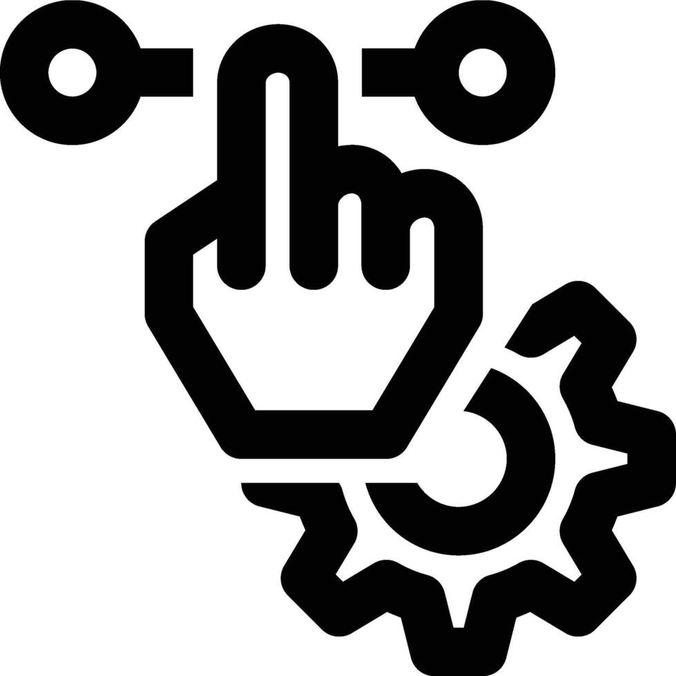 Gesture Control, Gesture Setting, Hand Outline Icon vector