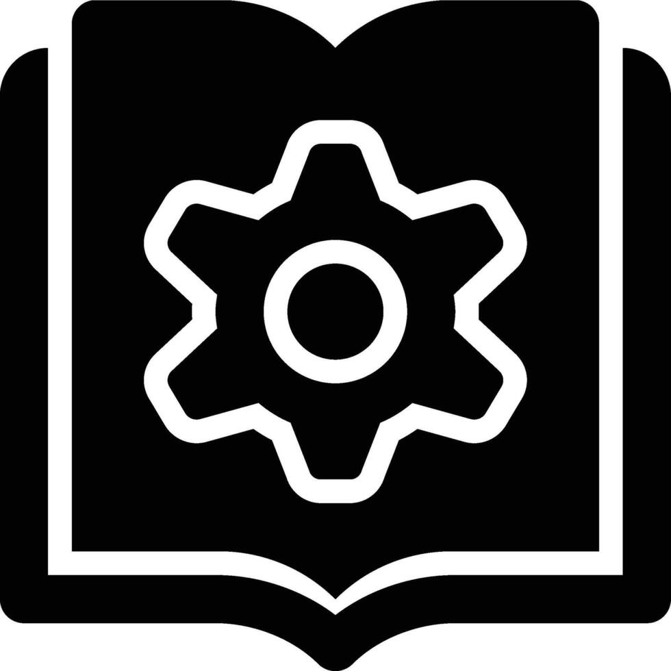 Manual Setting, Manual Guide, Manual Book Glyph Solid Icon vector