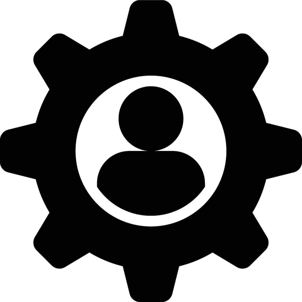 User Preferences, User Setting, User Configuration Glyph Solid Icon vector