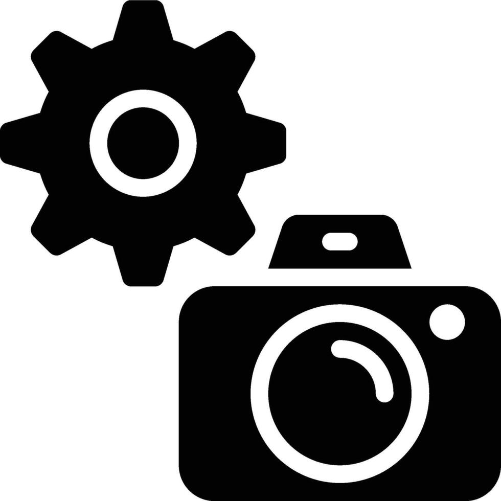 Camera Setting, Camera Setup, Camera Configuration Glyph Solid Icon vector