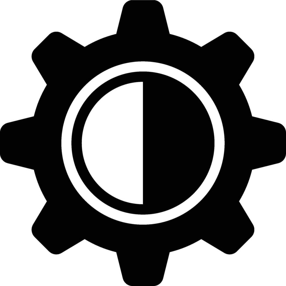 Contrast Adjustment, Contrast Control, Contrast Setting Glyph Solid Icon vector