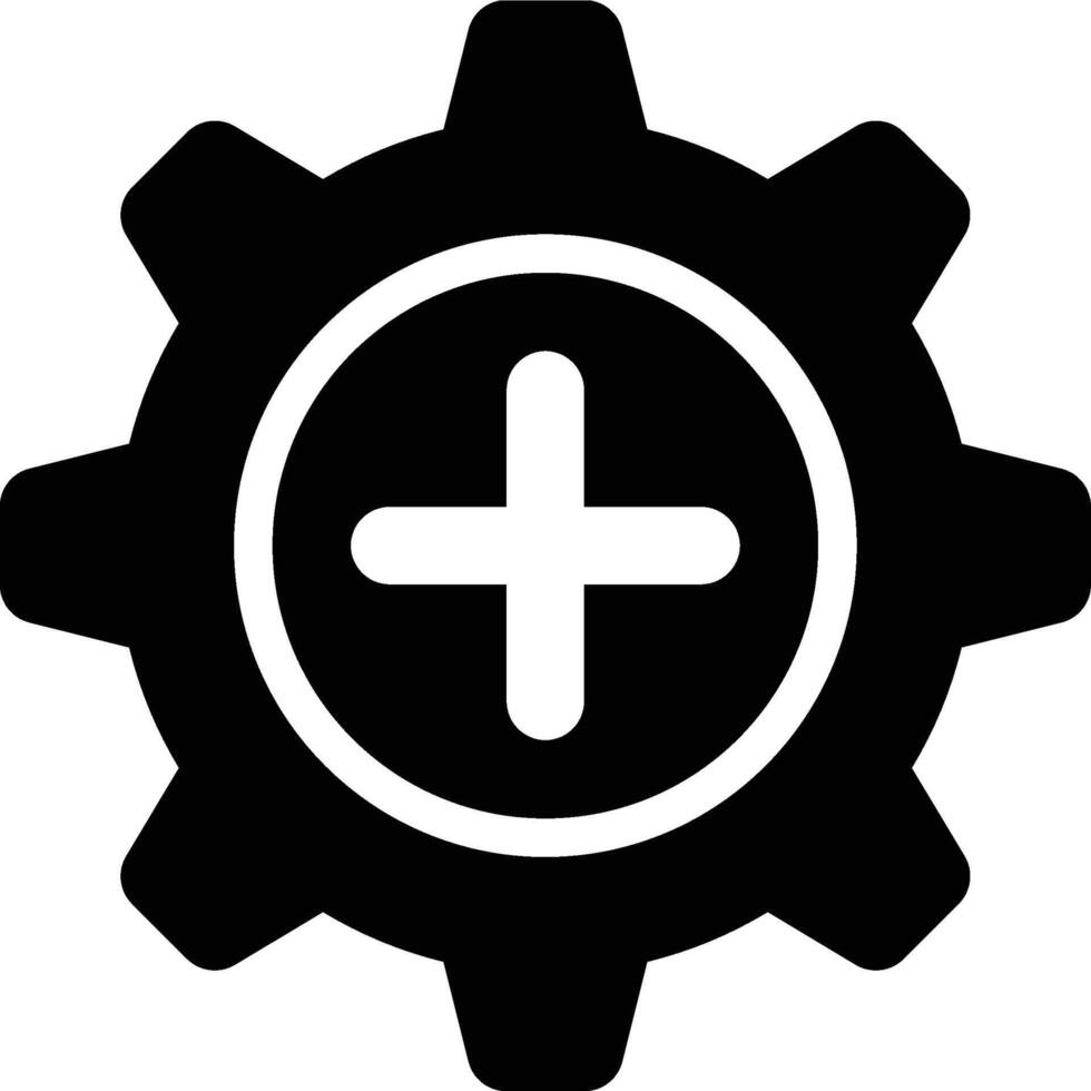 Additional Settings, Add Settings, Additional Glyph Solid Icon vector
