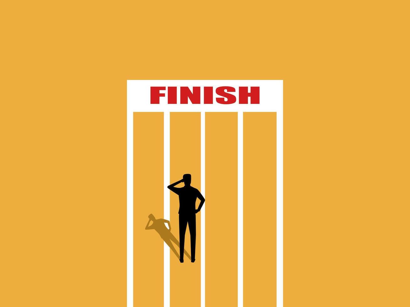 Mission Completed, Businessman at the Finish Line vector
