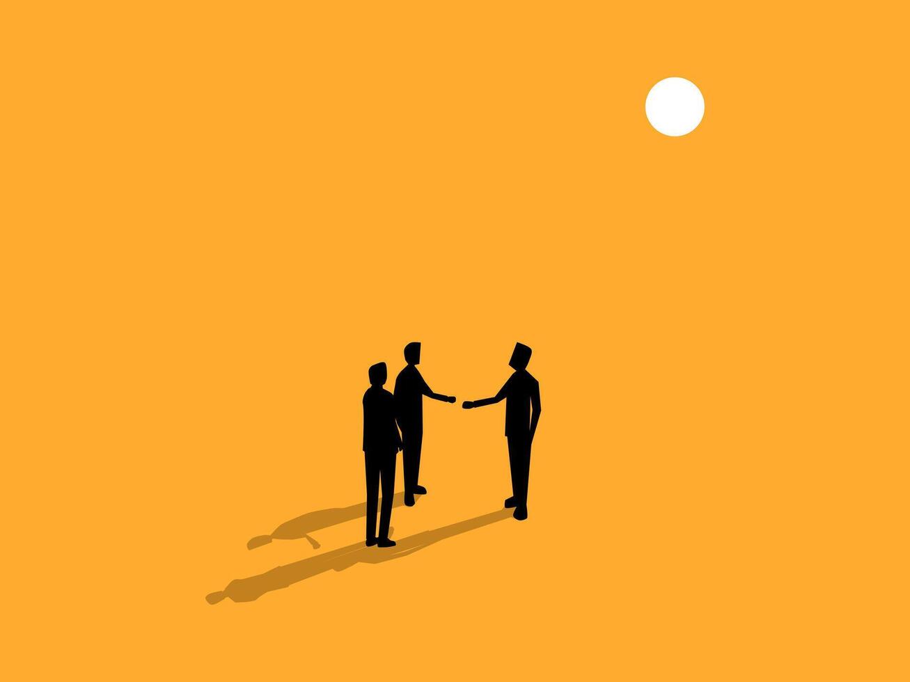 team of business people commenting on the job, discussing and talking vector