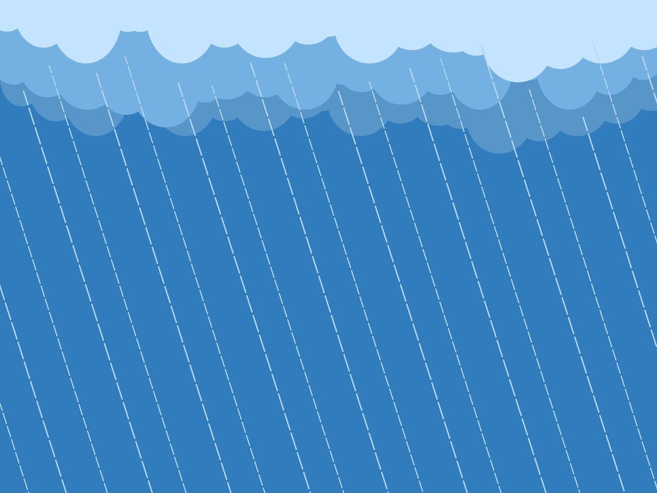 Cloudy sky and rain, background concept vector