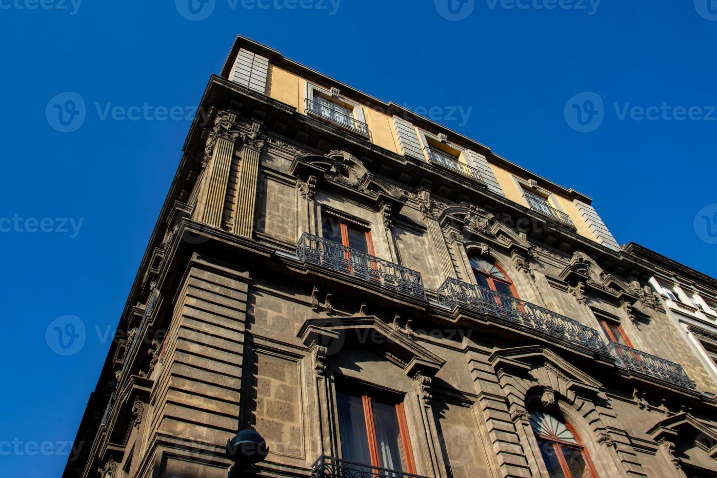 Detail of the architecture of the historical buildings at Mexico City downtown. photo