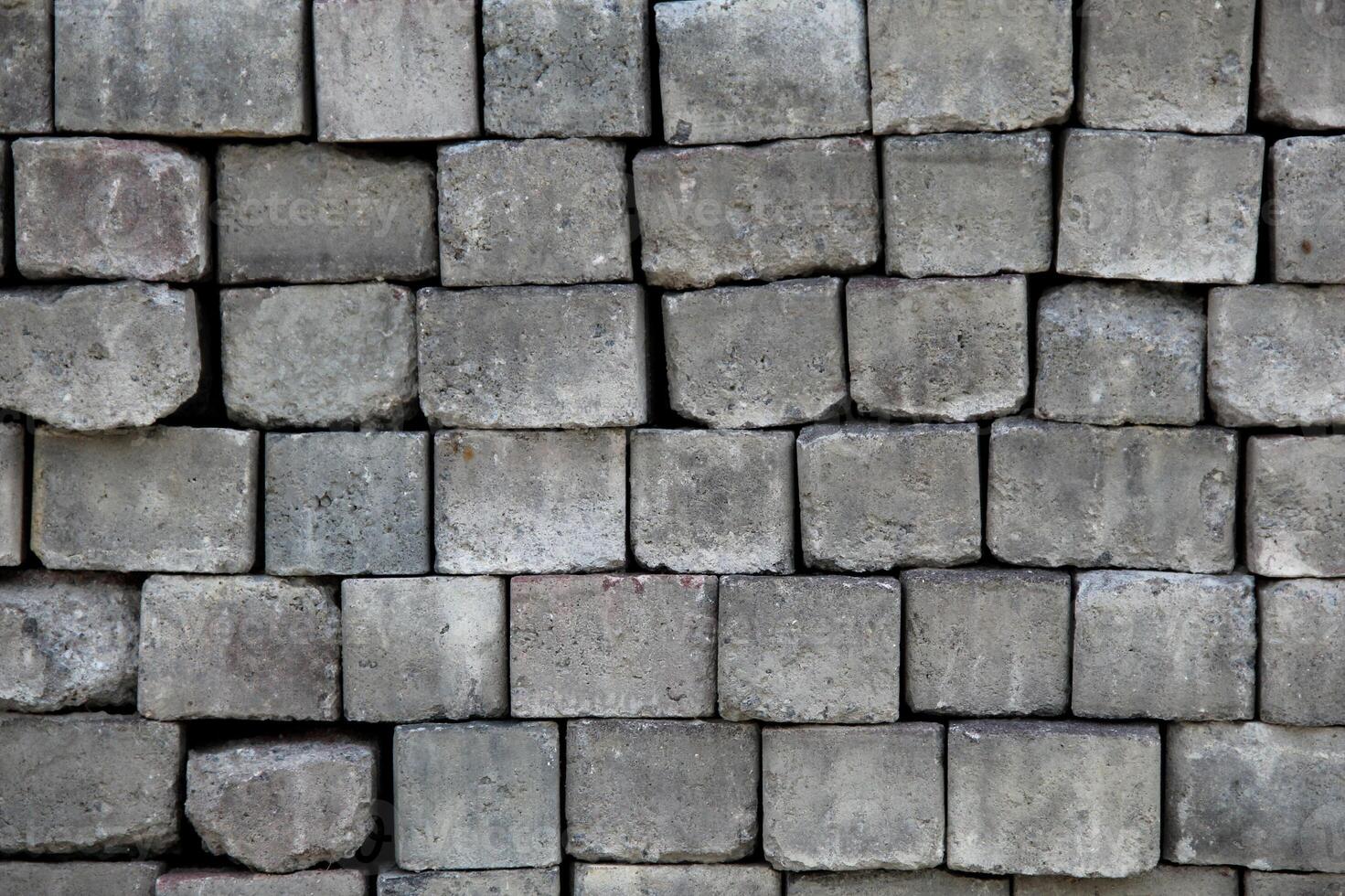 Pattern Of Grey Hewn Stones Folded In A Rows photo