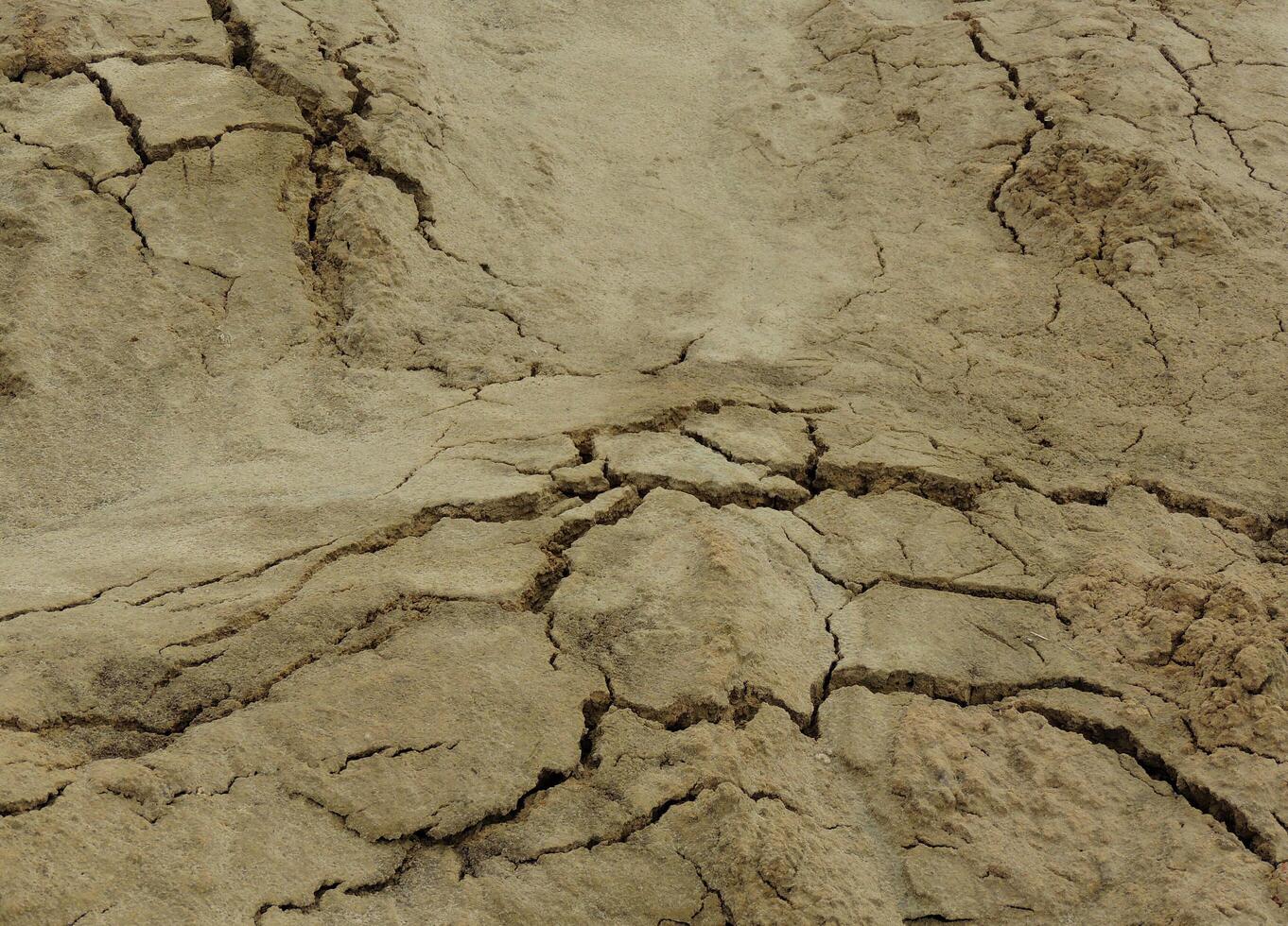 Cracking Sand Soil Angle View Stock Photo