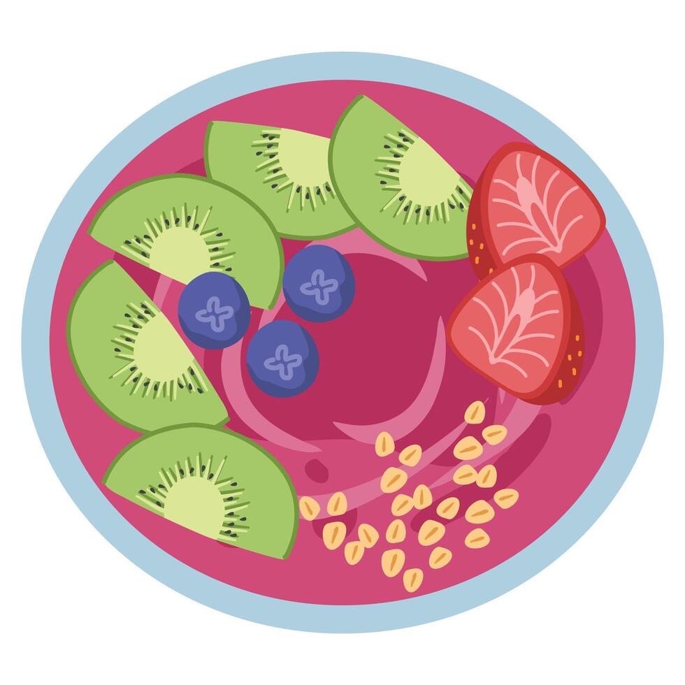 Healthy Pink Smoothie vector