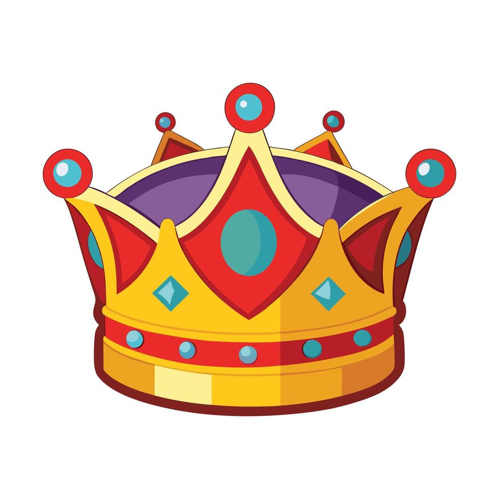 Crown with Jewel Embellishments in a Royal and Elegant Design vector