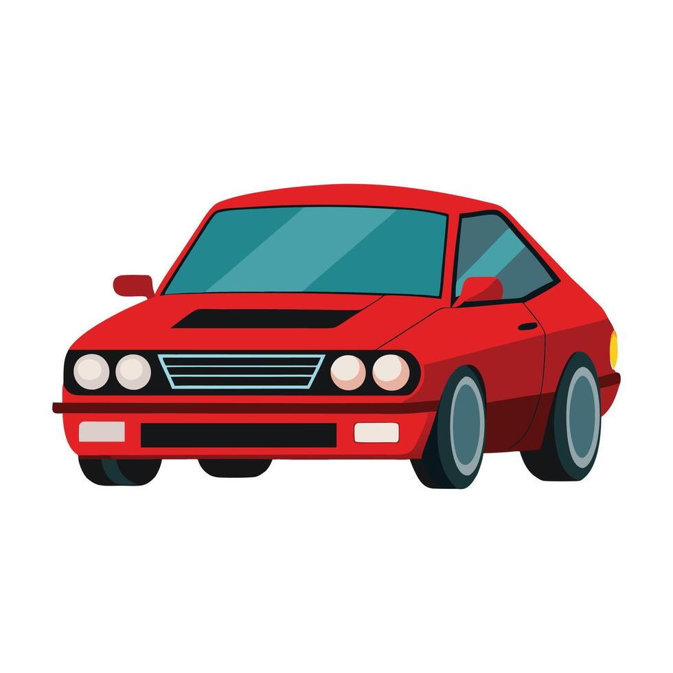 Car Cartoon Illustration for Racing, Speed, and Auto Enthusiast Designs vector