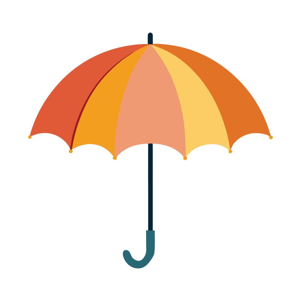 Cheerful Rainbow Umbrella in a Summer Illustration vector