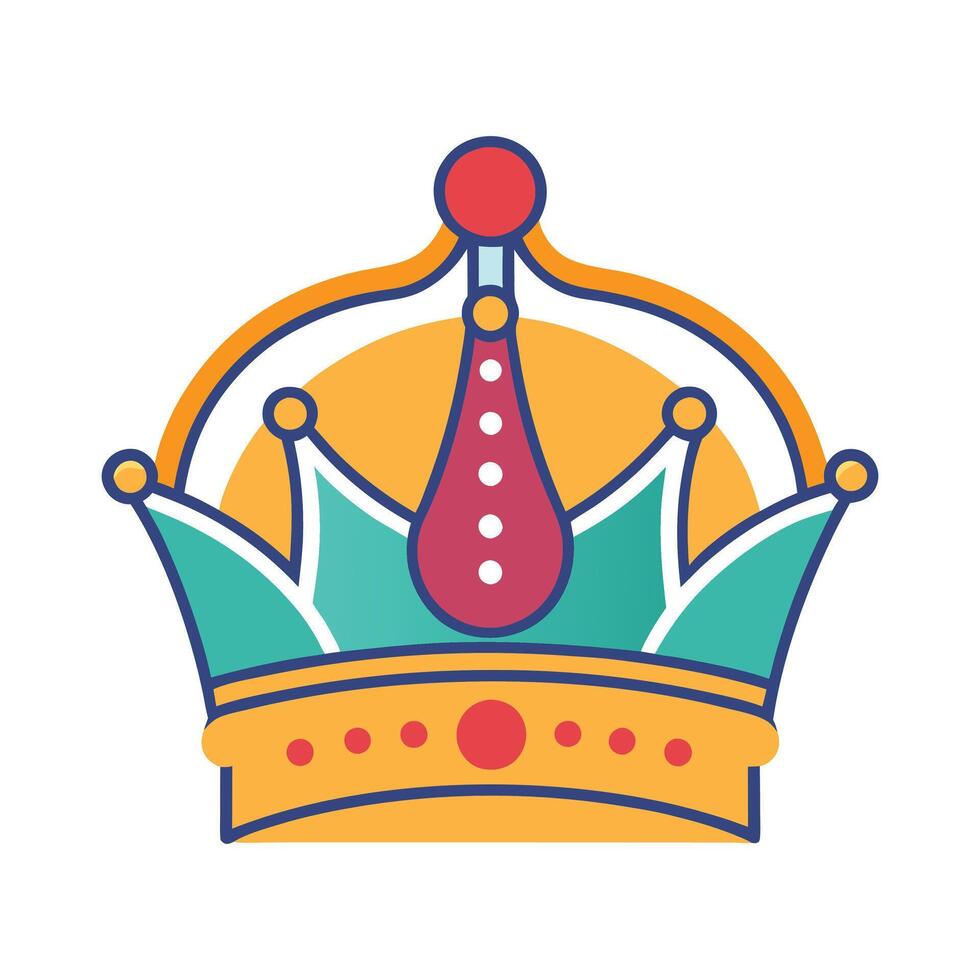 royal Crown with Jewel Embellishments in a Royal and Elegant Design vector