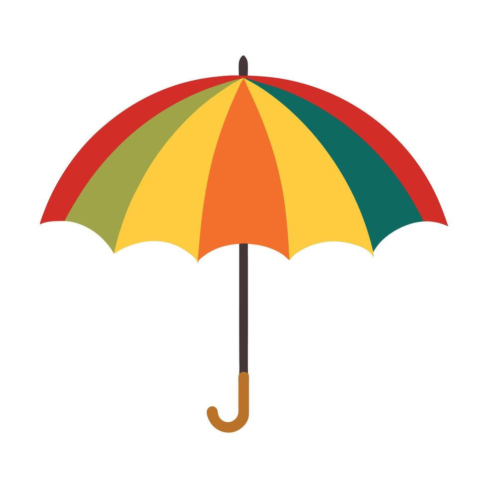 Bright and Cheerful Rainbow Umbrella in a Summer Illustration vector