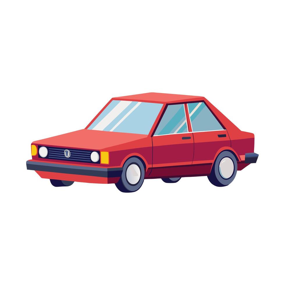 red Car Cartoon Illustration for Racing, Speed, and Auto Enthusiast Designs vector
