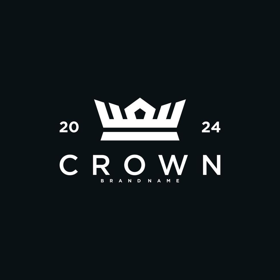 Creative crown logo icon. Premium vector