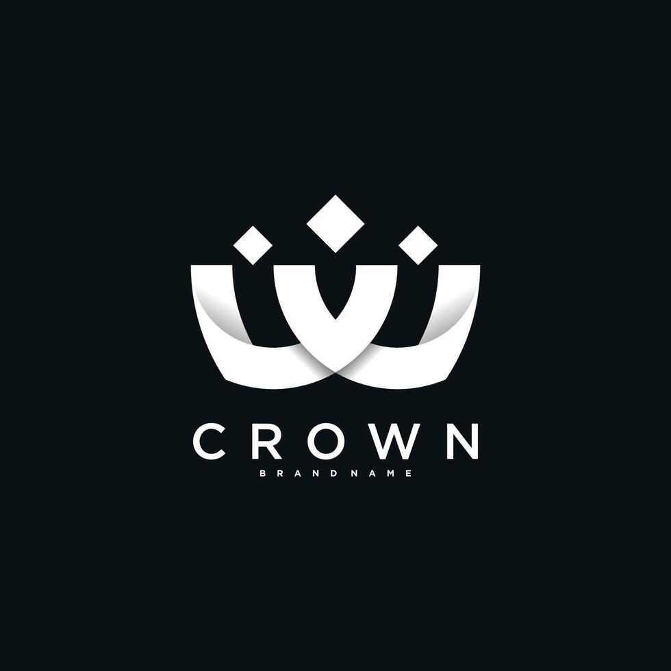 Creative crown logo designs vector