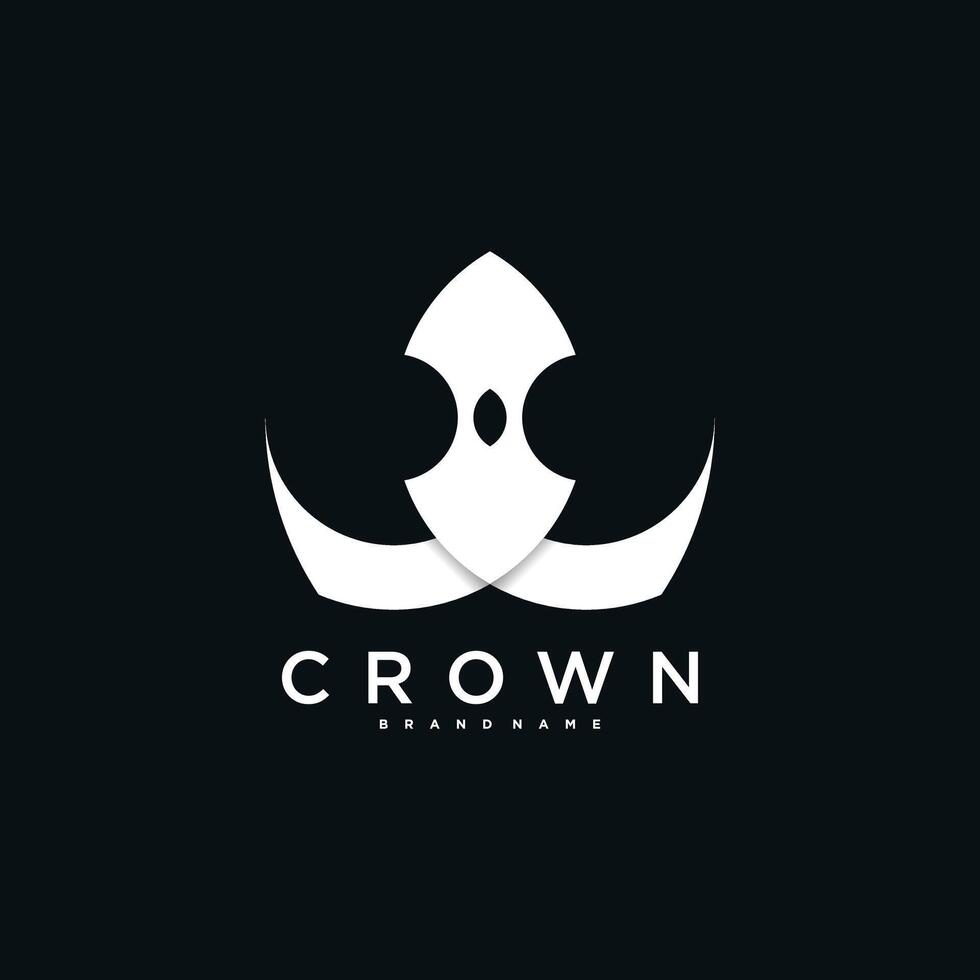 Creative crown logo icon design template. vector