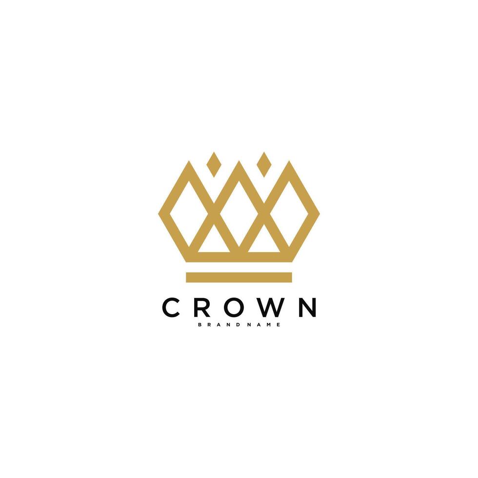 abstract crown logo designs template vector