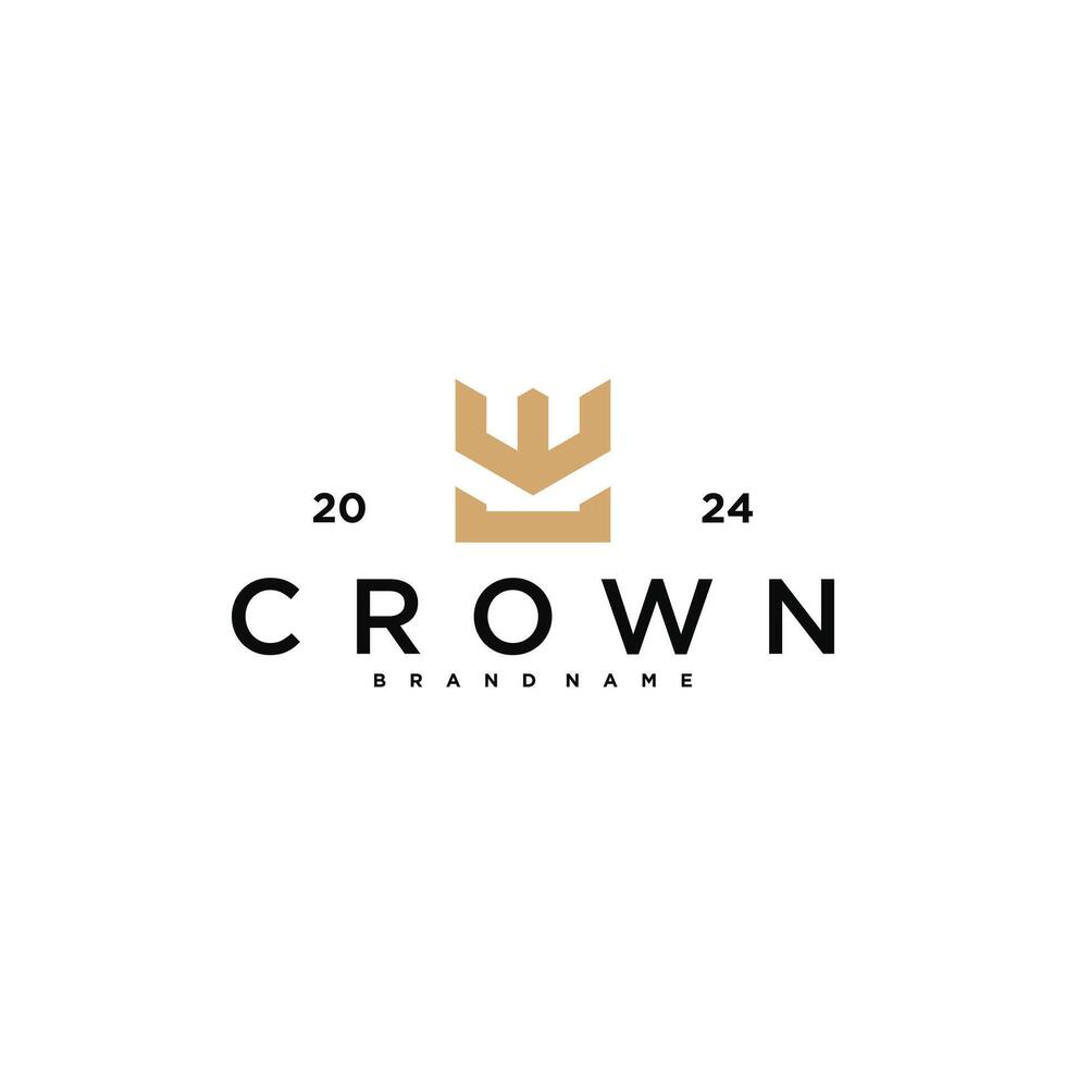 abstract crown logo template vector
