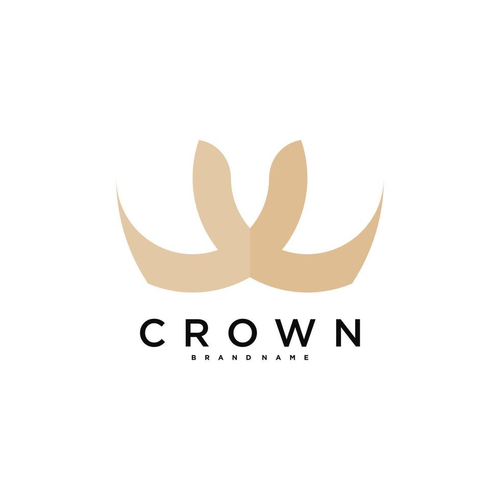 Creative abstract crown logo designs template vector