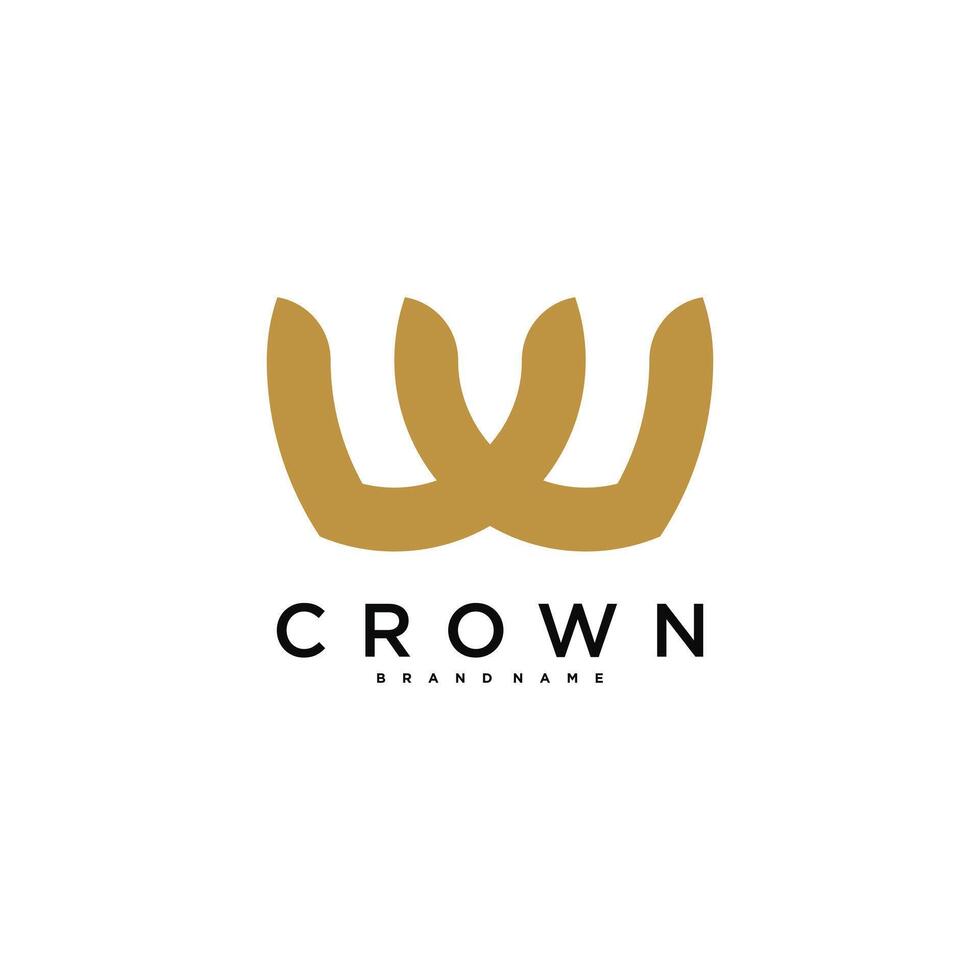 Creative abstract crown logo icon. Premium vector