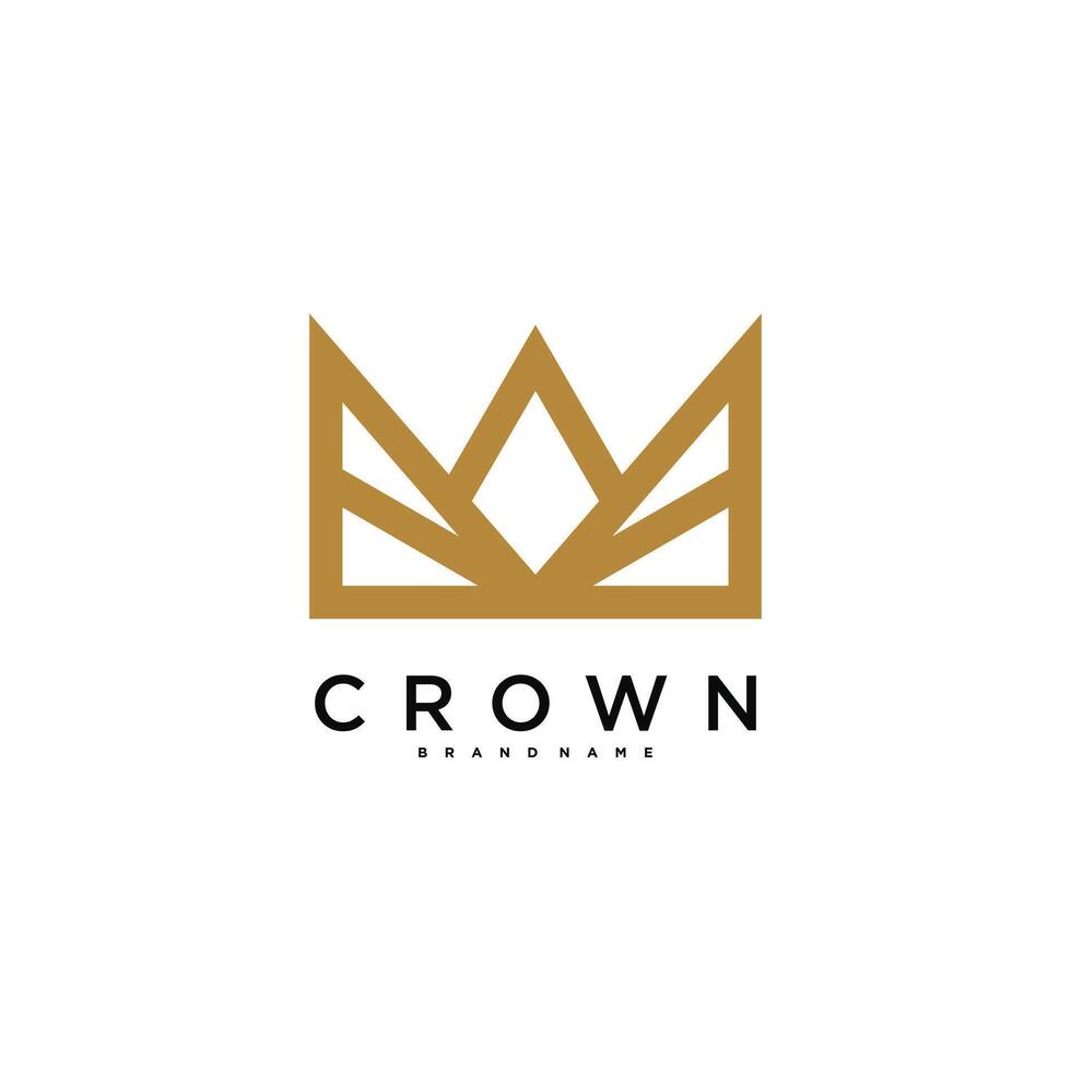 Creative crown logo design vector
