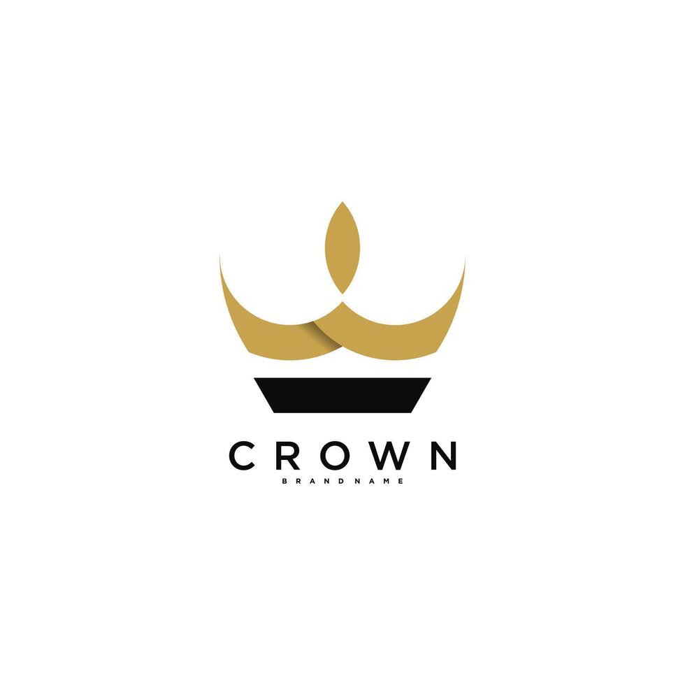 Creative crown logo design template vector