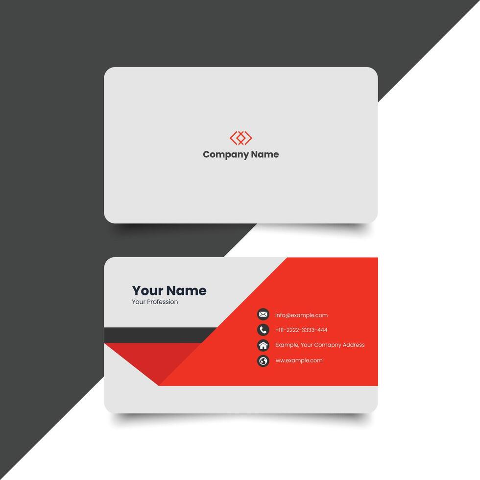 Creative business card template. Business Card Mockup. template, Clean professional business card template, visiting card template. Unique and creative for corporate employees. vector