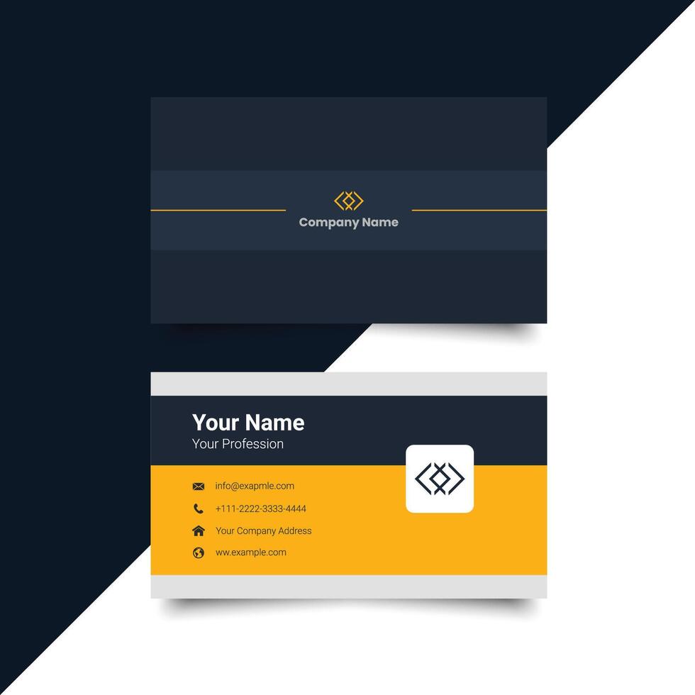 Double-sided creative business card template. Business Card Mockup. template, Clean professional business card template, visiting card template. Creative for corporate employees. vector