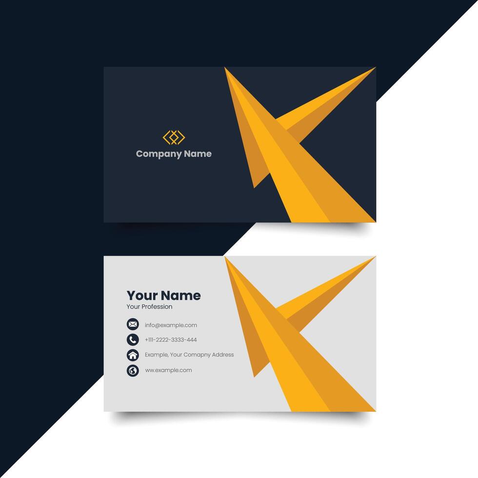 Creative business card template. Business Card Mockup. template, Clean professional business card template, visiting card template. Unique and creative for corporate. vector