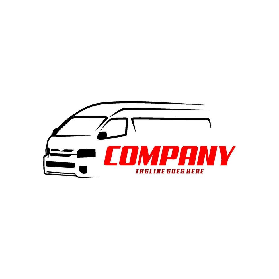 mpv minibus van logo abstract vector