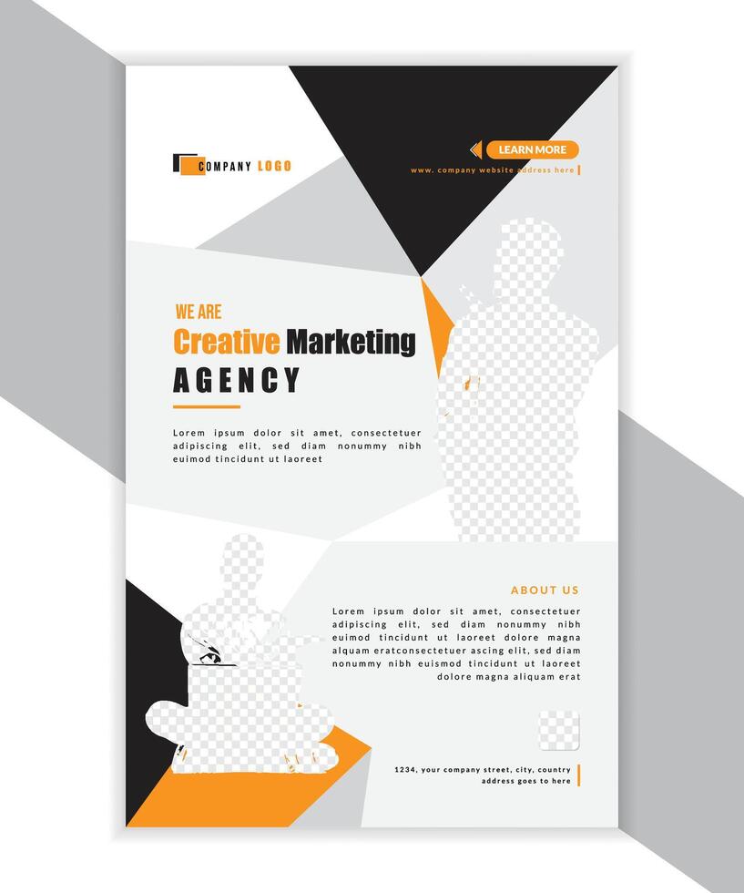 Professional business flyer template design vector