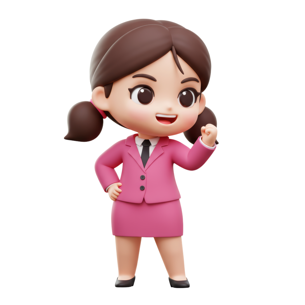 A cartoon character in a pink suit png