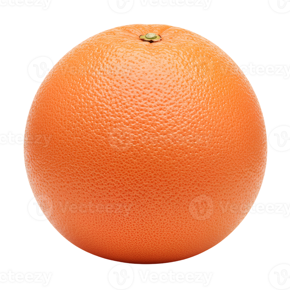 A single grapefruit with a textured peel displayed against a plain contrasting surrounding area transparent background png