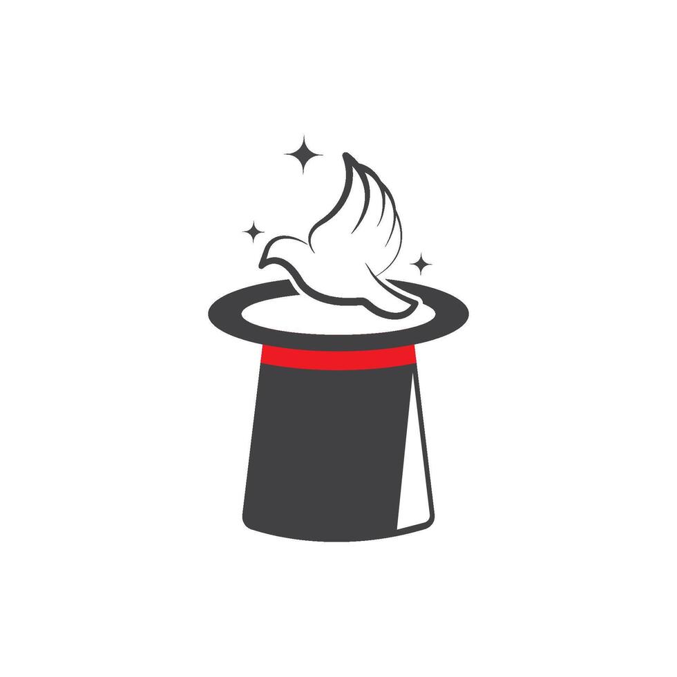 Dove flying out top hat vector