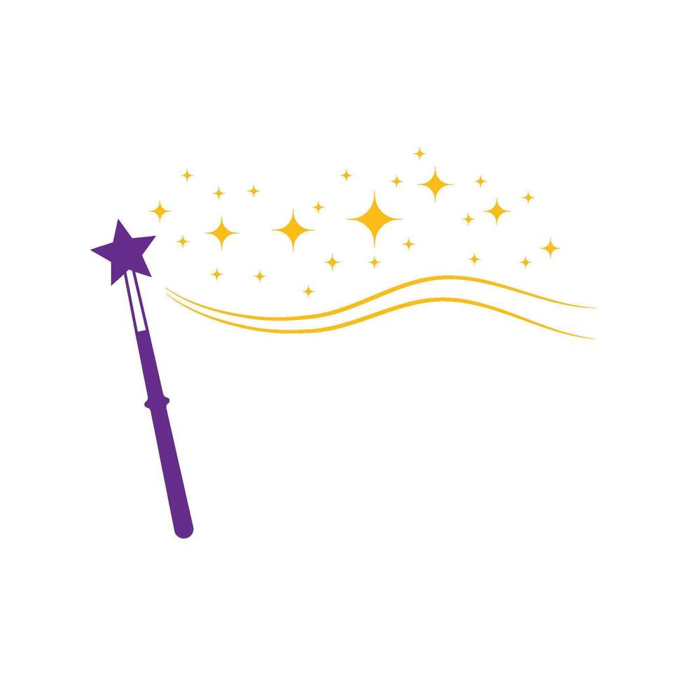 Wand Magic stick sparkle vector