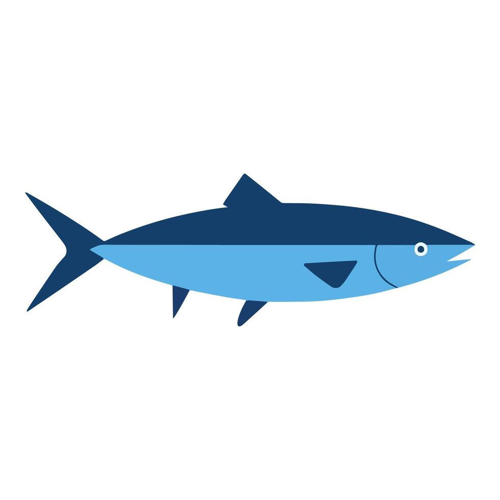 Saltwater fish illustration. Fresh fish icon, perfect for seafood logos, restaurant branding, and fishing related designs. vector