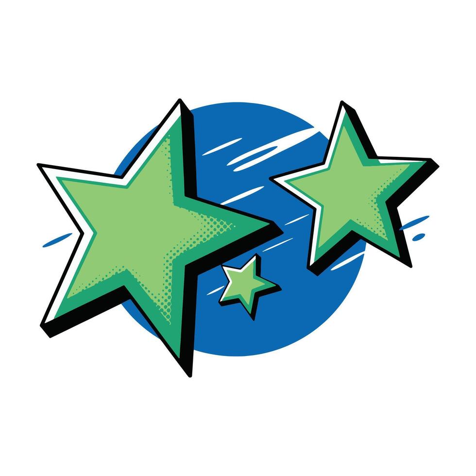Cartoon illustration of a shooting star with a gradient background. A whimsical design featuring a bright star with a glowing trail, perfect for dreamy and magical themes. illustration. vector