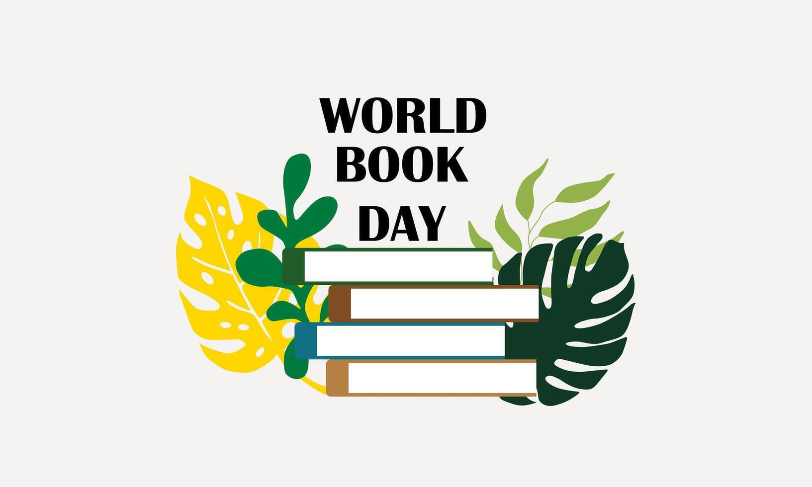 World Book Day White Color Background vector