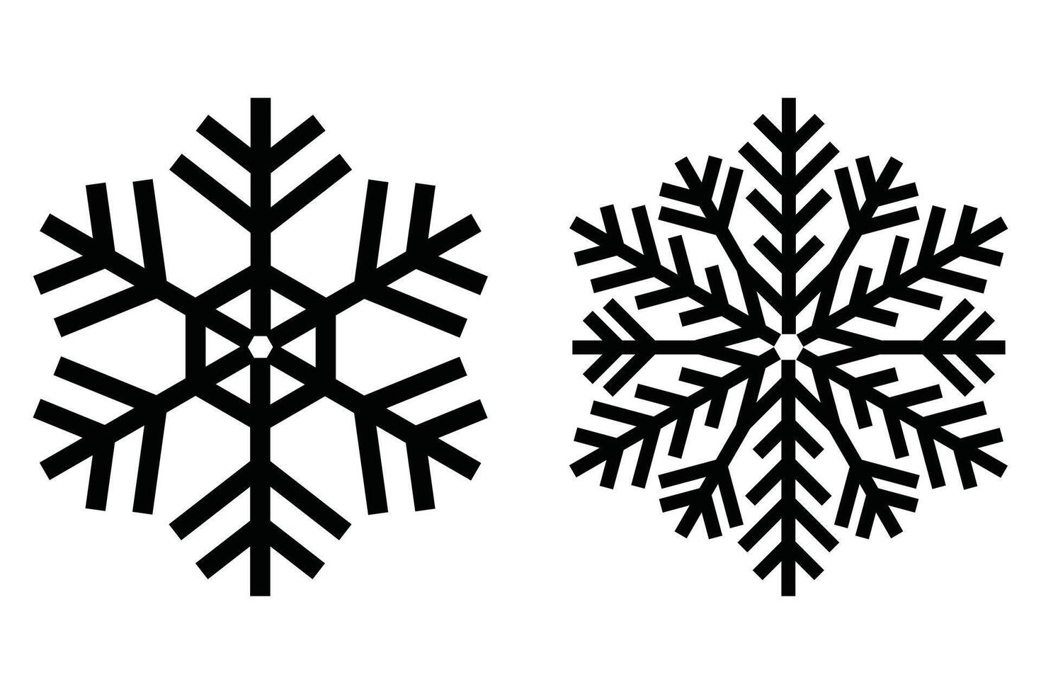 Stylized Snowflake Logo Emblem for Winter vector
