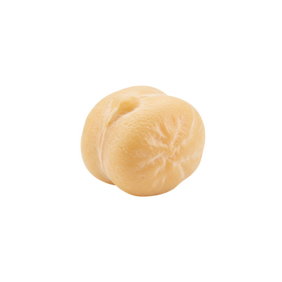 A single apricot fruit with a small indentation isolated on a plain solid color background view close up transparent background png