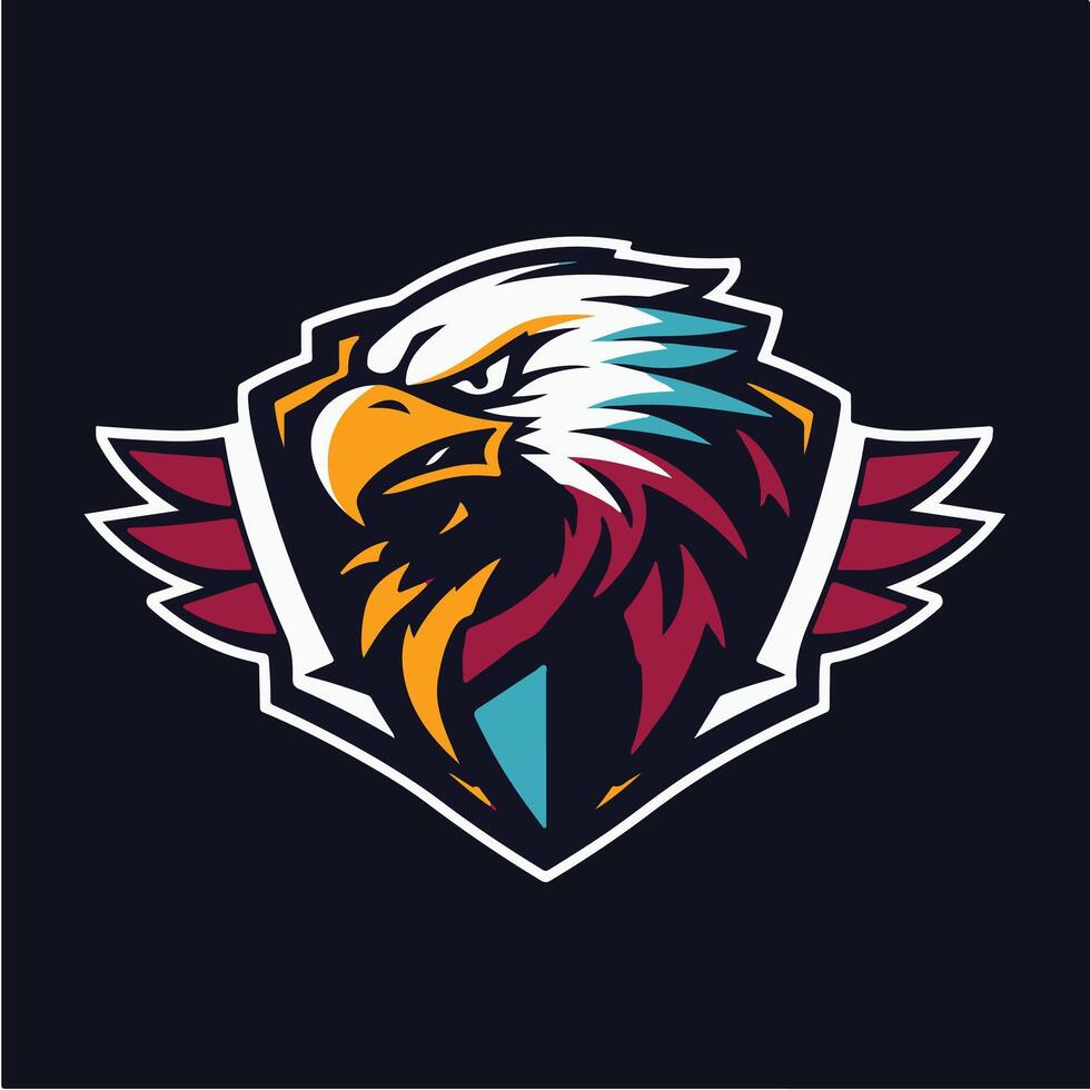 Eagle logo design for a sports team vector