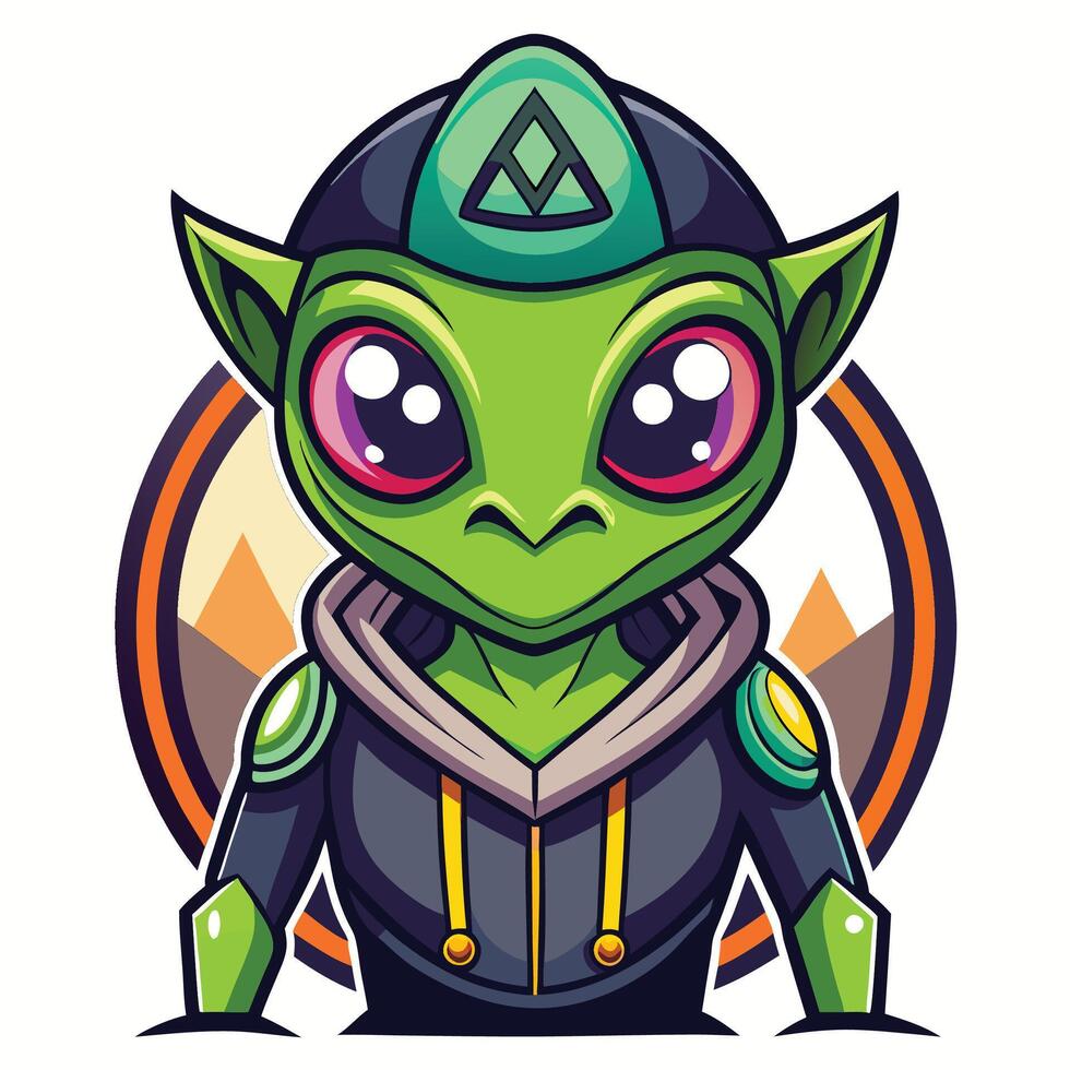 Alien Character Mascot Design vector