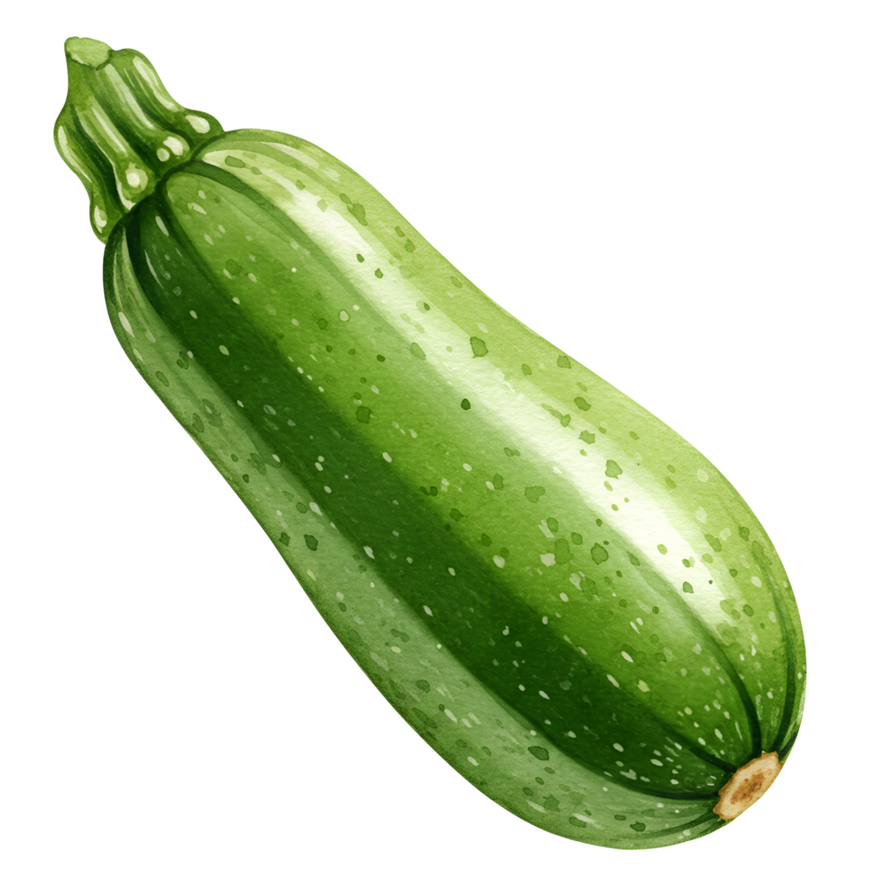 A single green zucchini squash is displayed against a plain solid color surrounding the vegetable transparent background png