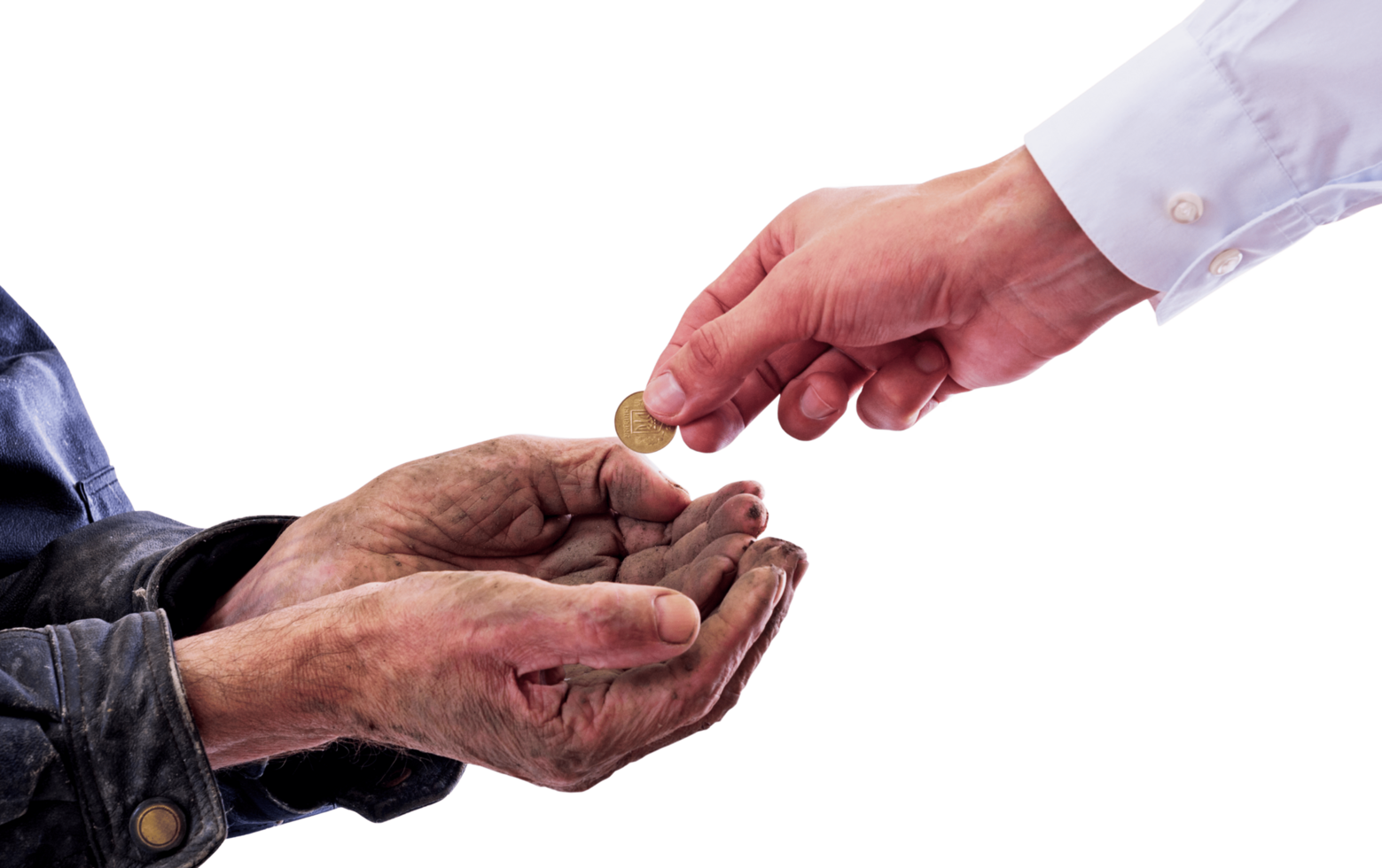 Giving money coin to poor. Donate Zakat Fitrah charity In Ramadan png
